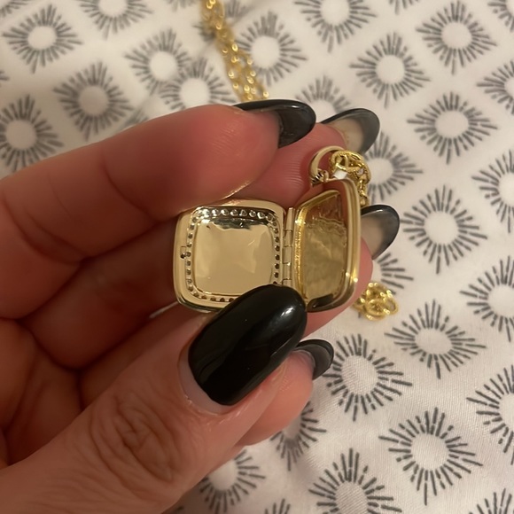 KC Designs 14k Gold and Diamond Cushion Shape Remembrance Locket Necklace - Picture 7 of 8